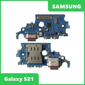 Разъем зарядки для телефона Samsung Galaxy S21 SM-G991, разъем SIM и микрофон