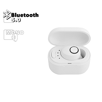 Bluetooth гарнитура Borofone BC29 Lambent Mini Wireless Headset (With Charging Case) моно, белая